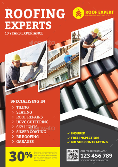 Roofing Flyer Print Templates Graphicriver